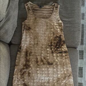 Elegant Brown Sleeveless Dress
